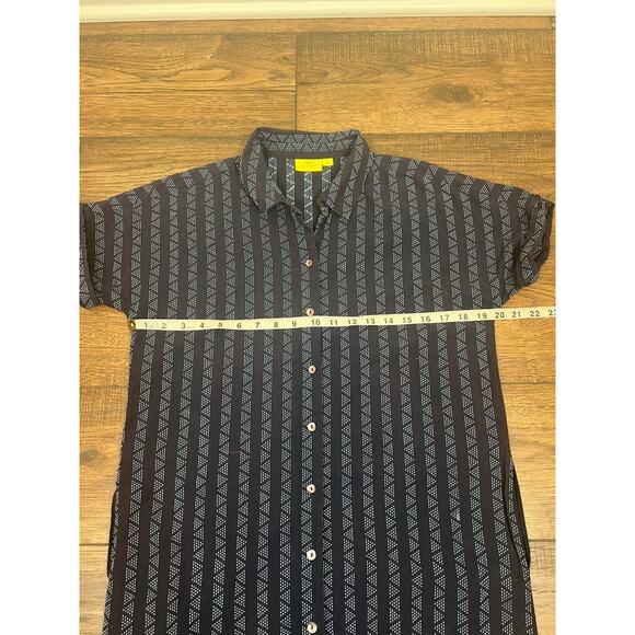 Roberta Roller Rabbit Haru Short Sleeve Button Up Blue Striped Shirt Dress Sz XS - Picture 7 of 8